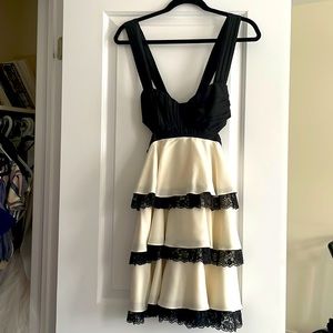 Beautiful black and white bebe dress